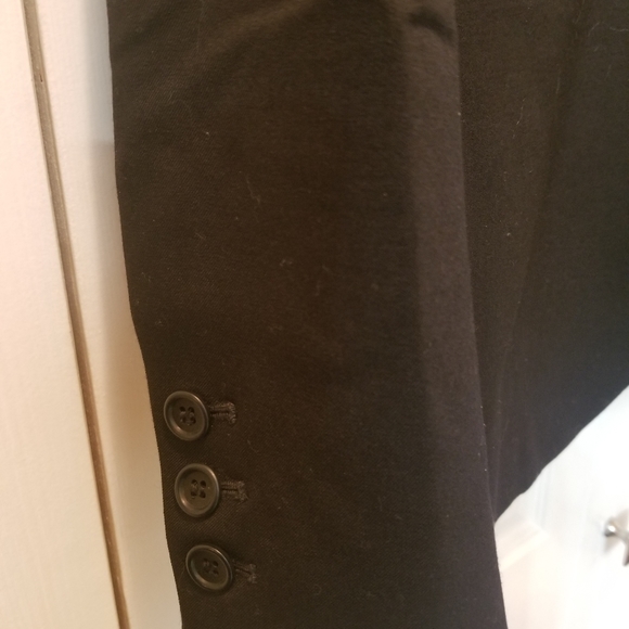 Theory Women's Black Coat Wool Suit Button Blazer - Picture 4 of 7